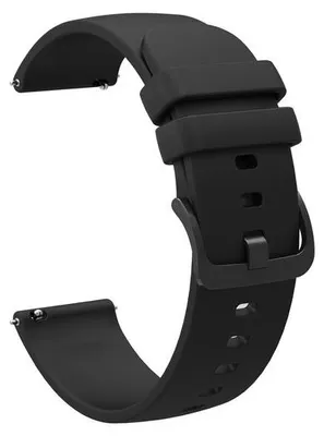 Produktbild von Silikon-Armband - Ersatzsilikon-Armbänder mit Schnellverschluss - Armband für Uhren - Silikon-Armbänder - Schwarz - 20mm