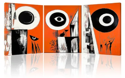3er-Set abstrakte Canvas-Wandbilder, geometrisch, 30x40 cm