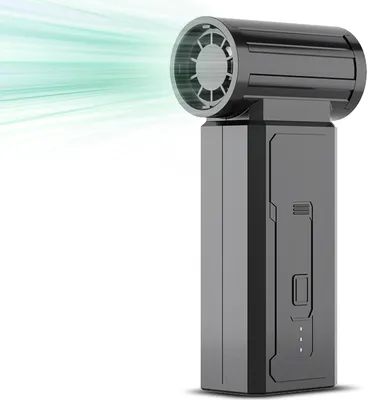 Produktbild von Elektrischer Luftstaubsauger, buerstenloser Motor mit 130.000 U/s, 4 einstellbare Windgeschwindigkeiten, Turboluefter, eingebauter wiederaufladbarer Akku mit 2 x 2.000 mAh, kabelloser tragbarer Jet-Trockenblaeser mit abnehmbarer Duese zum Reinigen und Entfernen von Staub