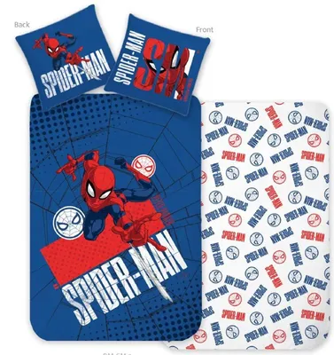 Obrázek produktu pro Sada dětského ložního prádla Spiderman City Rescue, rozměry 100 × 135 cm a 40 × 60 cm