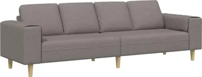 Produktbild von vidaXL Wohnzimmer Couch Taupe 250 x 77 x 76 cm Polyester