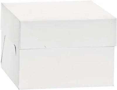 Productafbeelding van Taartdoos 26,5x26,5x15 cm - Wit