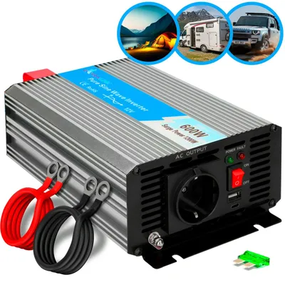 Produktbild von Extralink OPIP-600W Wechselrichter 12V auf 230V, 600W, USB, Reiner Sinus