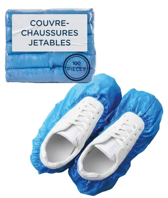 Image de KediLife Couvre-Chaussures Jetables 4,5 g Ultra Résistants -100x Couvre Chaussure Imperméable en Polypropylène Épais