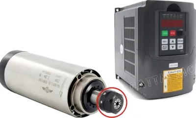 Produktbild von CNC-Spindelmotor ER20, Hochpräzision 2,2 kW Leistung, 24000 U/min Geschwindigkeit, Mit VFD
