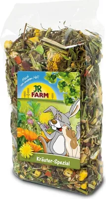 Produktbild von JR Farm Kräuter-Spezial, Meerschweinchen, Hamster, Kaninchen, 500 g, Fest, Haferflocken, Weizenflocken, Erbsenflocken, extrudiertes Maismehl, Karotten, Rote Beete,..., 1 Stück(e)