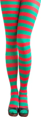 Produktbild von Oblique Unique Ringel Strumpfhose y geringelt gestreift blickdicht - rot grün