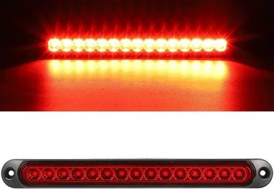 Obrázek produktu pro 12–24 V DC, 15 LED diod, zadní světlo, červené, offroad, traktor, obytný vůz, terénní vozidlo.