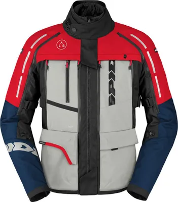 Immagine prodotto di Giacca tecnica impermeabile Spidi 4 Season V3 H2Out, colore: blu/rosso/blu, taglia: 2XL