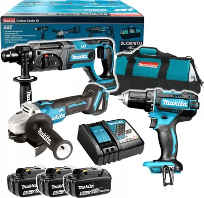 Obrázek produktu pro Makita DLX3078TX1 sada aku strojů DGA504 + DHR241 + DDF482 Li-ion 18V