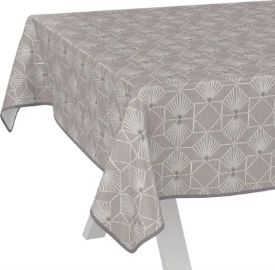 Produktbild von Tischdecke Wachstuch Premium Ornamente Beige Robust Wasserabweisend Breite 140 cm Länge 200 cm