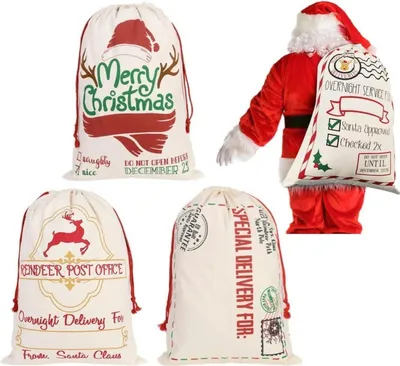 Obrázok produktu pre Vianočná darčeková taška Santa sack plátenná taška 70x50cm