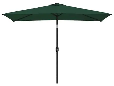 Produktbild von Garten Sonnenschirm - Rechteckig 200 x 300 cm - Stahlgestell - 100 % Polyesterbespannung - UV- und wasserabweisend - Armeegrün