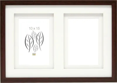 Zdjęcie produktu dla Deknudt S65KQ2 Ramka galeryjna brązowa 29x44 cm na 2 zdjęcia 15x20 cm