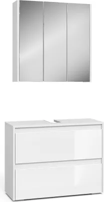 Produktbild von Badmöbel-Set Vicco Majest Weiß Hochglanz 2 Teile, Model 59164