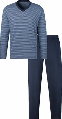 Produktbild von LE JOGGER Pyjama 4 -teilig blau-marine, grau-anthrazit Größe 44/46