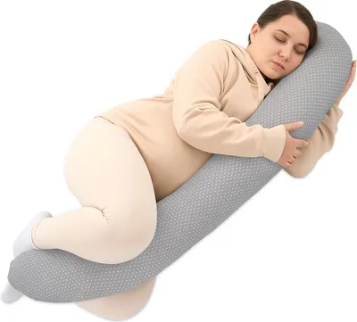 Obrázok produktu pre Vankúš na bočný spánok 190 cm - Dlhý vankúš na spanie a polohovanie s poťahom, ideálny na tehotenstvo a maznanie