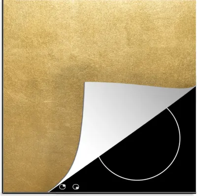 Produktbild von KitchenYeah© Herdabdeckplatte Gold - Luxus - Abstrakt , 78x78cm, Küche Deko, Glaskeramikkochfeld Herdabdeckung, Abdeckplatte fùr Kochfeld