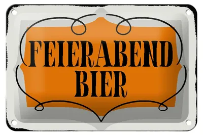 Produktbild von Blechschild Spruch 18x12cm Feierabend Bier Alkohol Schild