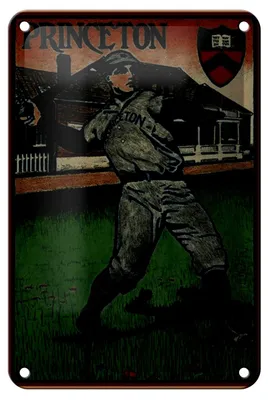 Produktbild von Blechschild Retro 12x18cm Princeton Baseball