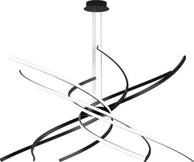 Zdjęcie produktu dla Top Light Tornado 88W 5950LM Czarny nowoczesny żyrandol LED - naturalne białe światło - lampa wisząca