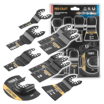 Obrázek produktu pro Sada nástavců pro multifunkční oscilační brusku Procraft MB9