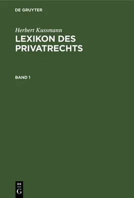 Produktbild von Lexikon des Privatrechts