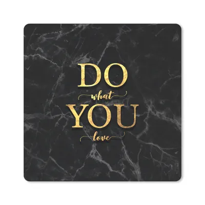 Produktbild von MuchoWow® Mauspad Mousepad Zitate - Motivation - Gold - Marmor 20x20 cm - Mousepads - Maus Mat - Pad - Mausunterlage - Desk Mat - Bureauartikeln