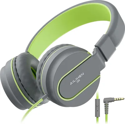 Immagine prodotto di Cuffie Foldable Cablate Per Bambini Grigio Verdi Jack 3,5mm