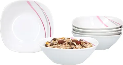 Image de lot de 6 bols à céréales Melina Bol à soupe 350 ml Bol à dessert Porcelaine