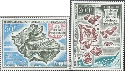 Produktbild von Briefmarken Französ. Gebiete Antarktis 1970 Mi 58-59 (kompl.Ausg.) postfrisch Inselgruppe Adelieland