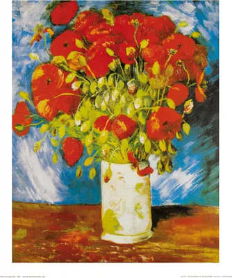 Zdjęcie produktu dla Vincent Van Gogh Kunstdruck Bild - Maki (50 x 40 cm)