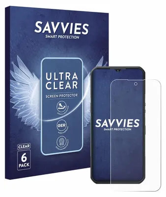 A product box and a screen protector for a smartphone.
