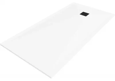 Obrázek produktu pro Mexen Stone+ sprchová vanička kompozitová obdélníková 200 x 80 cm, bílá, černý kryt - 44108020-B