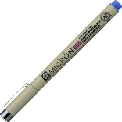 A single SAKURA Fineliner PIGMA MICRON 005 pen is shown diagonally against a white background.