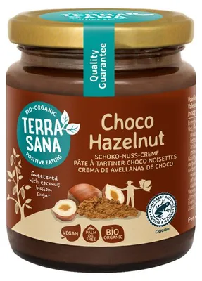 Productafbeelding van TerraSana Choco hazelnootpasta  (250 gr)
