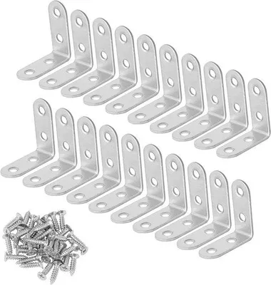 Produktbild von Röhrhaken rostfreier Stahl 20 Stück Silber 40 x 40 x 16 mm Befestigungsmaterial