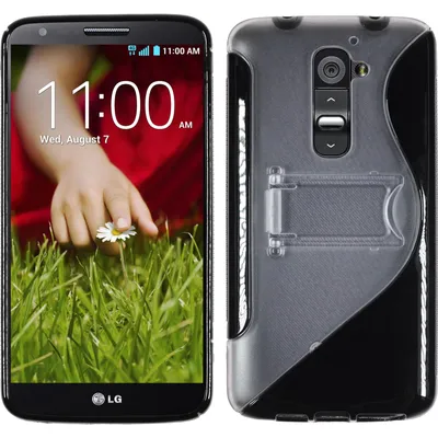 Produktbild von PhoneNatic Case kompatibel mit LG G2 - schwarz Silikon Hülle  + 2 Schutzfolien