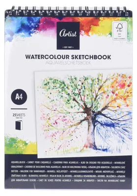 Immagine prodotto di Libro di pittura Acquerello A4, 25 fogli