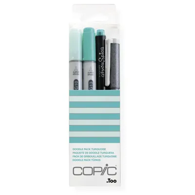 Immagine prodotto di Pennarello COPIC ciao set di 4 "Pacchetto scarabocchi turchese