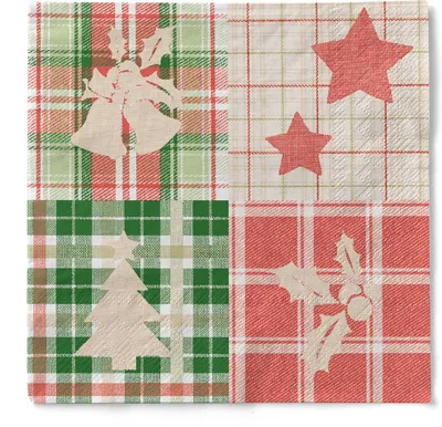 Produktbild von Sovie HOME Weihnachtsserviette Angelina aus Tissue 33 x 33 cm, 3-lagig, 20 Stück