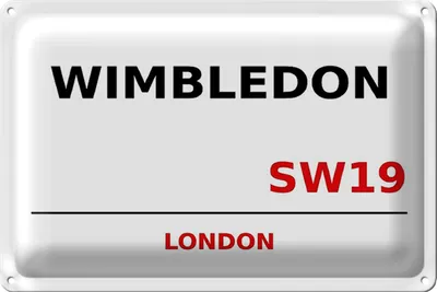 Produktbild von Blechschild London 18x12cm Wimbledon SW19