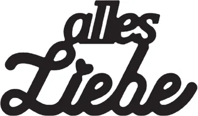Produktbild von Stanzschablone - Mundart Stempel - Deutsch Text - alles Liebe