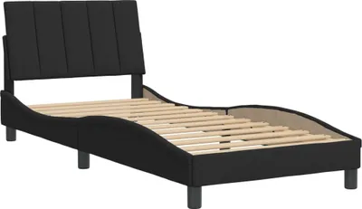 Obrázok produktu pre Rám postele bez matraca Hanko čierny 90x200 cm zamat