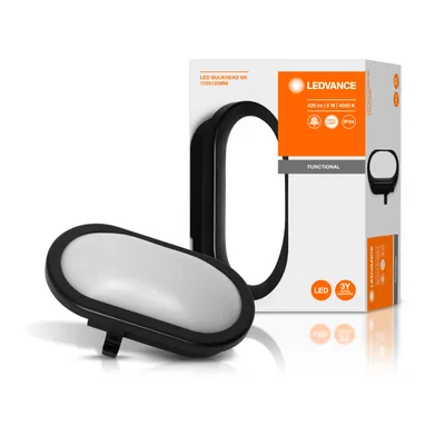 Zdjęcie produktu dla LEDVANCE 941001380, Oświetlenie zewnętrzne ścienne, Czarny, Kopolimer akrylonitrylo-butadieno-styrenowy (ABS), Aluminium, IP54, Wejście, Fasada, II