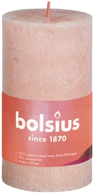 Zdjęcie produktu dla Bolsius Rustik świeca filarowa mglisty róż 100/50mm