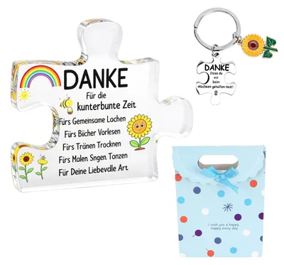 Abschiedsgeschenk für Erzieher – Acrylplatte & Schlüsselanhänger