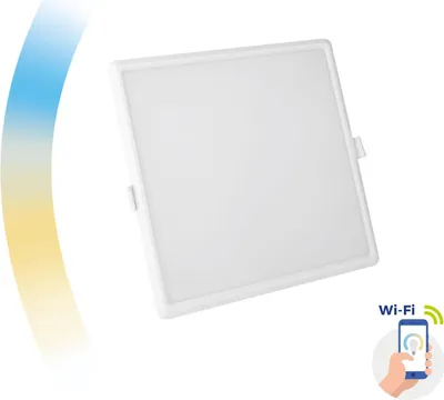Produktbild von Spectrum LED Panel SMART Home Einbauleuchte 22W eckig weiß 2000lm Alexa Google Warm bis Kalt 3000K-6500K DIMMBAR