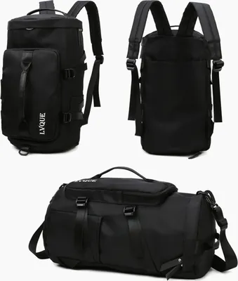 Produktbild von MODFU Sporttasche Damen Herren Reisetasche mit Schuhfach Nassfach Wasserdicht Trainingstasche Travel Duffle Bag mit Rucksack Weekender Schwimmtasche Fitnesstasche für Reisen, Fitness, Sport Schwarz