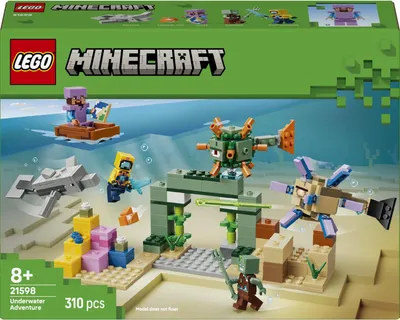 Zdjęcie produktu dla LEGO Minecraft Podwodna przygoda, Zestaw do budowania, 8 lat(a), Plastik, 310 szt., 395 g